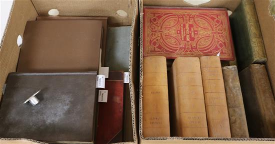 A collection of 19th/20th century books, various, some leather-bound,
